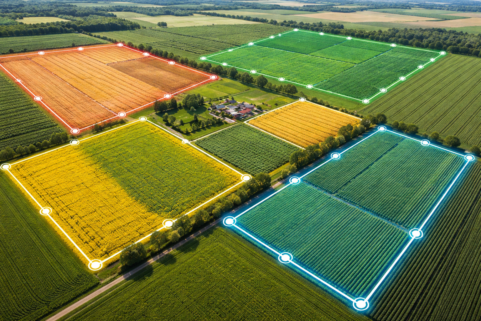 Boernet field layout with NDVI highlights